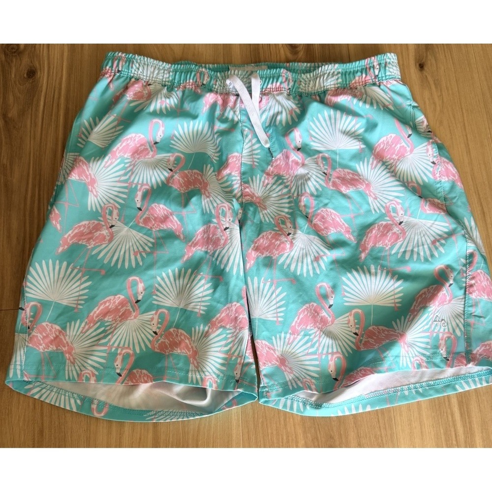 Tipsy Elves Men's Flamingo Swim Trunks Size‎ XL